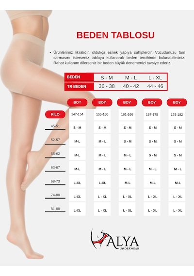 Alya Underwear Kadın Külotlu Çorap, Parlak İnce, 15 Den, Fit, 3'lü Paket Siyah 3'lü