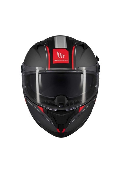 Mt Braker Sv Charm B5 Mat Siyah Kırmızı Kapalı Kask Renkli