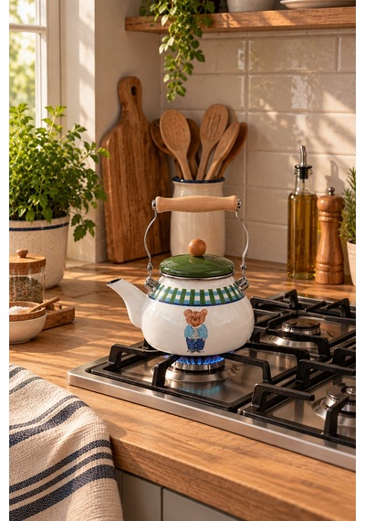 Bernardo Harmony Emaye Kettle 2 Litre Gümüş