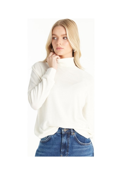 Ted Baker Beyaz Kadın Balıkçı Yaka Standart Kazak Tbwrkw1014 Kırık Beyaz
