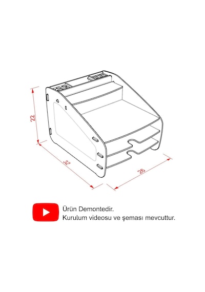 A4 Evrak Rafı Masaüstü Organizer