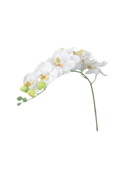Yapay Çiçek Beyaz Islak Orkide Uzun Dal 90 Cm Orkide