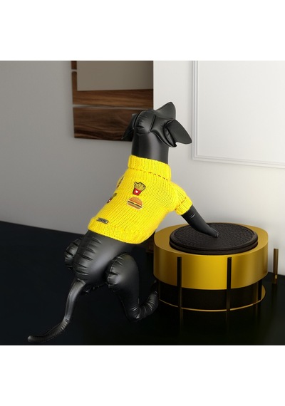 Köpek İçin Fast Food Mania Sarı Kazak