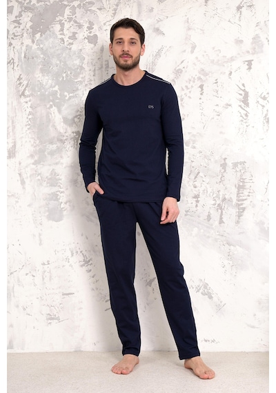 D's Damat Ds Damat Maschio Pamuk Pijama Takımı Lacivert Ds5010 R007 Lacivert