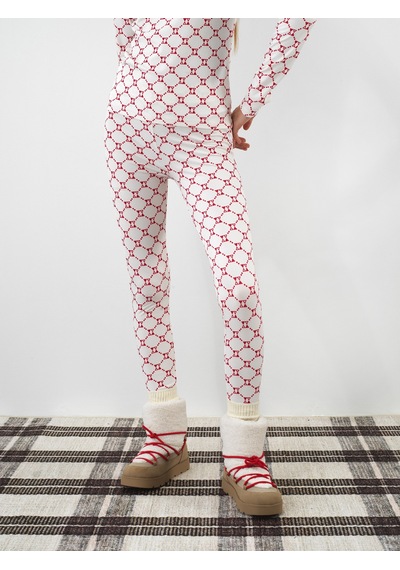 Xint Ekru Esnek Dokulu Slim Fit Tayt 470521