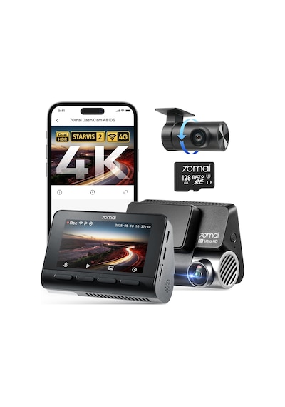 70mai 4k Araç Kamerası Araç Ön Arka A810s, 4k+1080p Çift Starvıs 2 Imx678, Gece Baykuşu Görüşlü Hdr Araba Araç Kamerası, Wifi Ve Uygulama Kontrolü, 4g Lte, Adas, 7/24 Park İzleme, 128 Gb Mikro Sd Kart 70mai 4k Araç Kamerası Araç Ön Arka A810s, 4k+1080p Çift Starvıs 2 Imx678, Gece Baykuşu Görüşlü Hdr Araba Araç Kamerası, Wifi Ve Uygulama Kontrolü, 4g Lte, Adas, 7/24 Park İzleme, 128 Gb Mikro Sd Kart