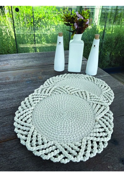 2'li Set Beyaz Amerikan Servis-leke Tutmaz 33 X 33 Cm Beyaz