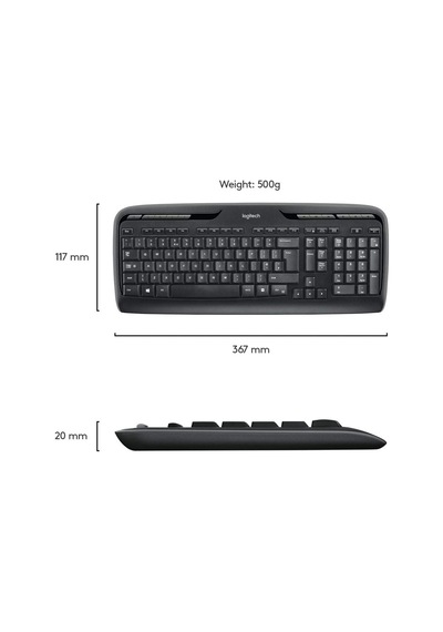 Logitech Mk330 Kablosuz Klavye Mouse Set Siyah 920-003988 Lazer