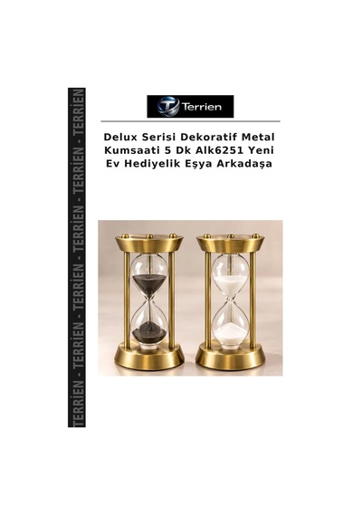 Delux Serisi Dekoratif Metal Kumsaati 5 Dk Alk6251 Yeni Ev Hediyelik Eşya Arkadaşa Çok Renkli