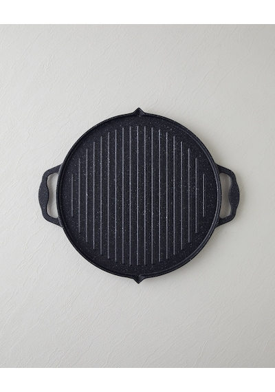 English Home Savor Premium Yuvarlak Grill Tava 34 Cm Siyah Siyah