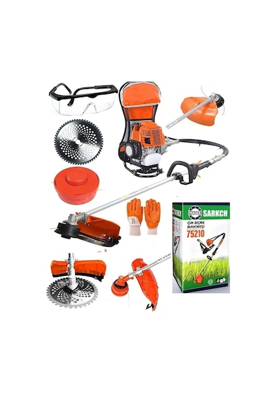 Mager Sırt Tip Turbo 52 CC Benzinli Çim Biçme Makinesi Tırpan