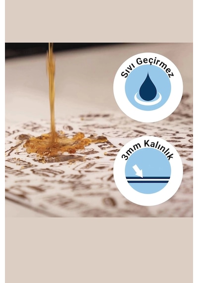 Valerine Life Kahve Makinesi Matı Sıvı Geçirmez Kaymaz Çaycı Espresso Makinesi Pad 35x45cm 27250202 Mavi