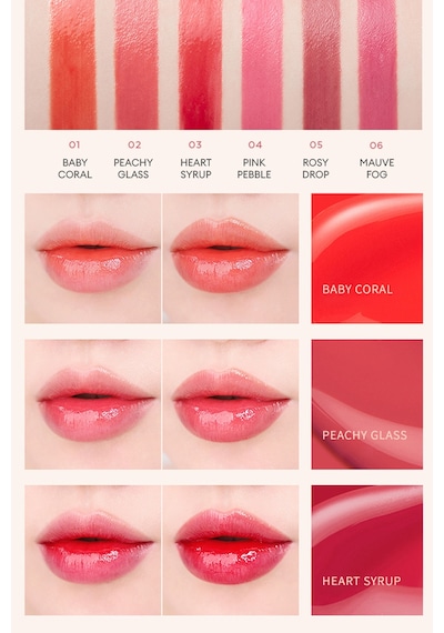 Uzun Süre Kalıcı Nemli Bitiş Sunan Parlak Tint Dare Tint Dewy Drop Rosy Drop 0
