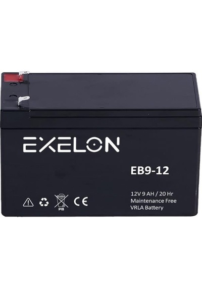 Exelon 12v 9 Ah Akü Kuru Tip Büyük Fişli 151 65 94 2.45 Kg Vrla Battery