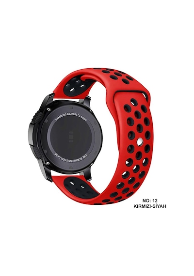Huawei Watch Gt2 46 Mm Kordon 22 Mm Delikli Spor Silikon Kayış