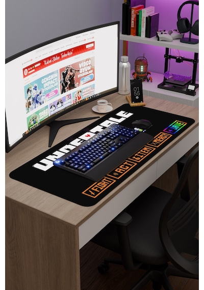Undertale Kaymaz Dikişli Kauçuk Oyuncu Mousepad V1 - 90x40 Xxl Gaming Mouse Pad Fare Altlığı