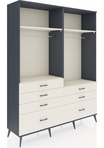 Hyperion Gardrop 4 Raflı 7 Çekmeceli 2 Askılı 176x44x221 Antrasit-aytaşı Aytaşı Hyperion Gardrop 4 Raflı 7 Çekmeceli 2 Askılı 176x44x221 Antrasit-aytaşı Aytaşı