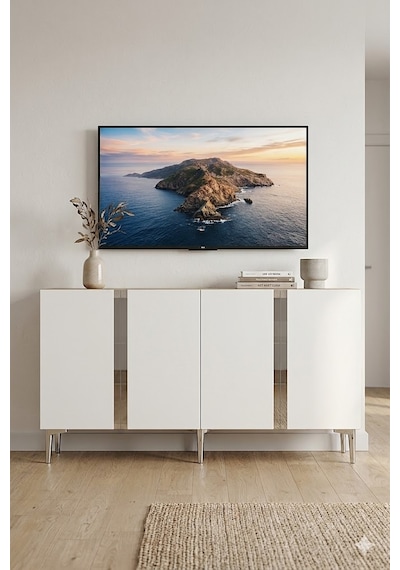 Ka1598dbs Anka Konsol Ve Tv Sehpası Safirmeşe-beyaz-silver 150cm