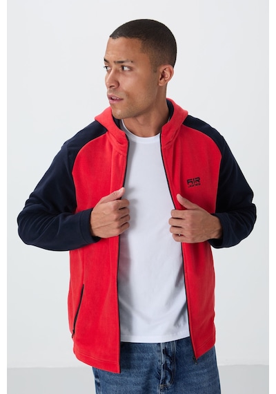 Air Jones Tommy Life Connell Fiesta Rahat Kalıp Polar Erkek Sweatshirt - 88313 Kırmızı