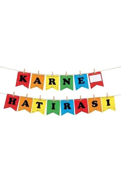 Karne Hatırası Süsleme Flama Banner - İlkokul Okul Öncesi Sınıf Süsleri Karne Günü Süsü 270 Cm Tüm Yaşlar Karne Hatırası Süsleme Flama Banner - İlkokul Okul Öncesi Sınıf Süsleri Karne Günü Süsü 270 Cm Tüm Yaşlar