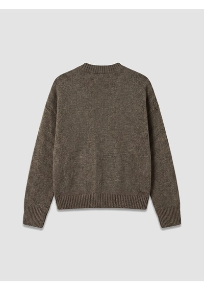 LC Waikiki Lcw Everyday Kahverengi V Yaka Kadın Triko Hırka Brown