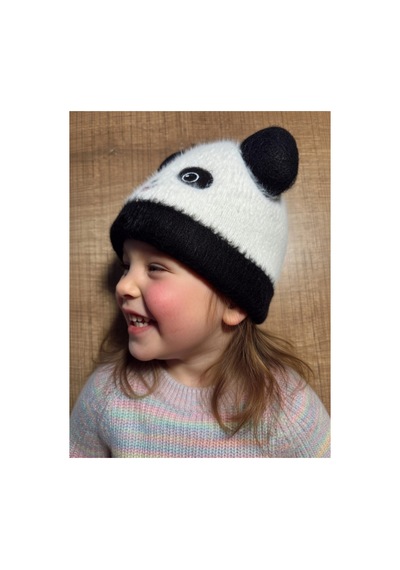 Mollycrush Sevimli Panda Figürlü Çocuk Beresi - Kulaklı Peluş Tasarım Uniseks Kışlık Şapka Siyah Mollycrush Sevimli Panda Figürlü Çocuk Beresi - Kulaklı Peluş Tasarım Uniseks Kışlık Şapka Siyah