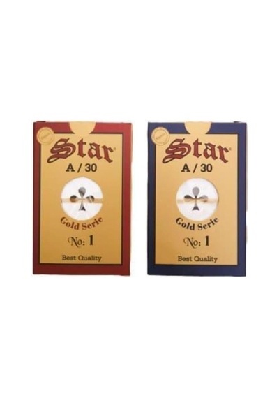 Star Oyun Aletleri Star Gold Serisi A/30 Iskambil Kağıdı - Çift Deste Gnsrkfaz3841