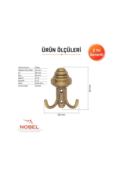 Sarikli Askı, Metal Vestiyer Askısı, Anti K Sari, Duvar Ve Dolap Askılığı 5'li Set Vidalı