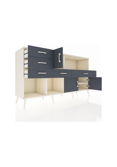 Kronos Konsol 2 Raflı 5 Çekmeceli 3 Kapaklı 176x59x99 Aytaşı-antr Aytaşı-antrasit Kronos Konsol 2 Raflı 5 Çekmeceli 3 Kapaklı 176x59x99 Aytaşı-antr Aytaşı-antrasit