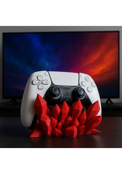 Ps5 Dualsense Uyumlu Kırmızı Kristal Gamepad Standı