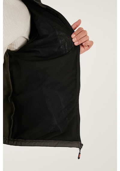 Buratti Su Itici Slim Fit Dik Yaka Softshell Ince Erkek Mont 649003 Haki