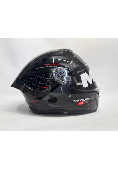 Mt Thunder 4sv R Luminence D1 Şefaf Vizörlü Kask Parlak Renk - Iç Güneş Vizörlü Sİyah