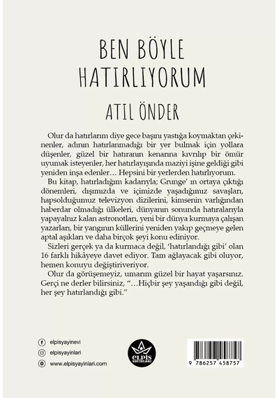 Ben Böyle Hatırlıyorum - Atıl Önder - Perseus Yayınevi