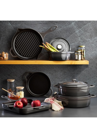 Schafer Guss Chef Döküm Sahan Çift Kulplu 19 Cm 1 Parça-gri Gri
