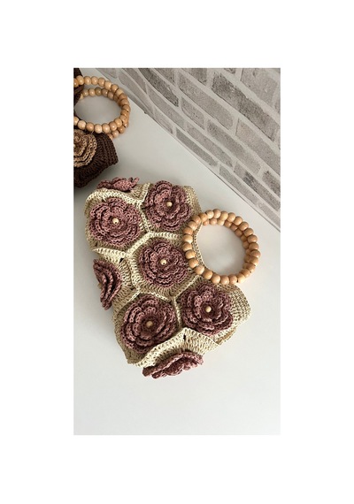 Bolca Emek Hasır El Yapımı Kadın Çanta Pembe - 914350608 Pembe - 914350608 Pembe