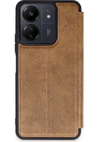 Mey İthalat Redmi 13c Kılıf Flip Cover - Taba