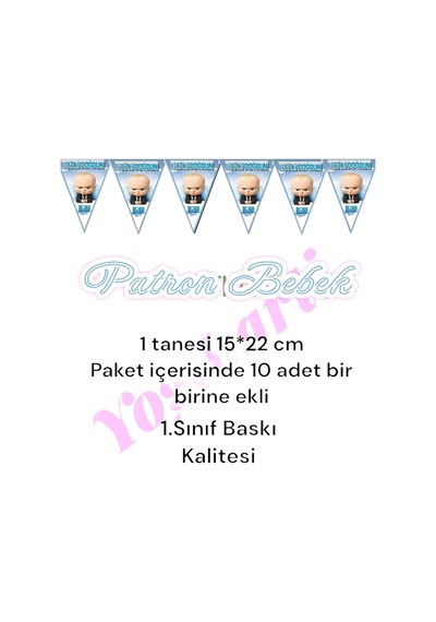 Patron Bebek İyiki Doğdun Yazılı Flama Diğer