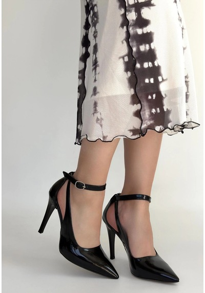 Hrşytrend Herşeytrend Wenni Siyah Rugan Stiletto Ayakkabı Siyah