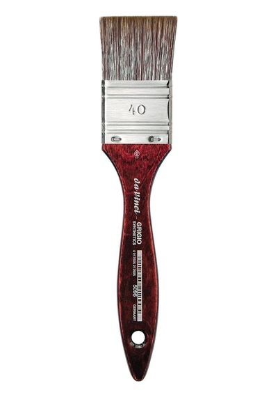 Da Vinci : Grigio Sentetik Düz Uçlu Geniş Yüzey Fırçası : Seri 5096 : No:40