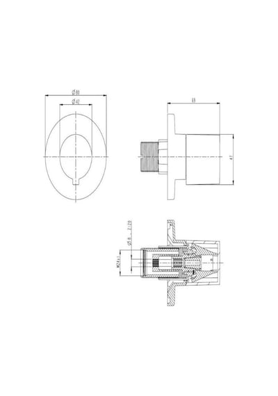 VitrA A41461 Ankastre Stop-valf Sıva Üstü Krom