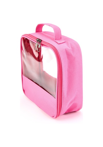 Beedesignn Pvc Detaylı Kozmetik Çantası - Pembe Çok Renkli