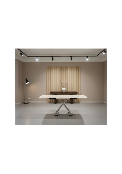 Venoxa Premium 80x120 / 80x180 Ölçülü Mdf Masa Tek Masadır Traverten Traverten