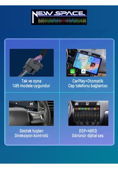 Renault Clio 4 Android 2016-2019 Uyumlu 6gb Ram 128gb Rom Carplay Multimedya