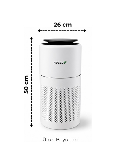 Fegel FG-201 WiFi H13 HEPA PM2.5 Sensörlü Çocuk Kilitli Hava Temizleyici 50 m²