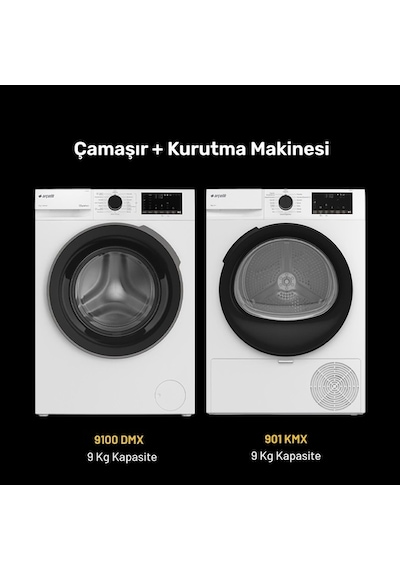 Arçelik 9100 Dmx Çamaşır Makinesi - 901 Kmx Kurutma Makinesi