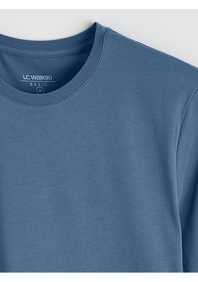 Lcwaıkıkı Classic İndigo Regular Fit İnce Kumaş Tişört /03