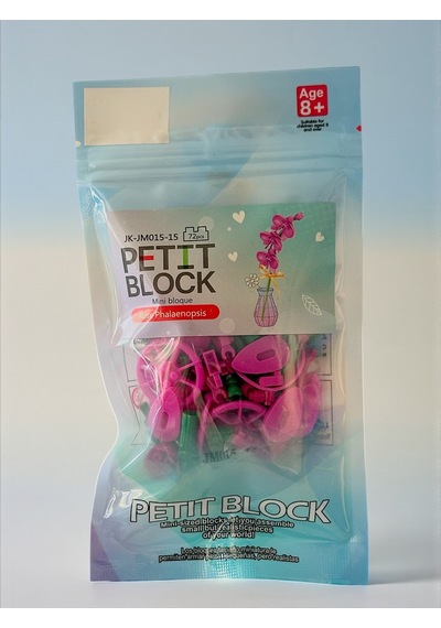 Mini Blok Çiçek Seti Pembe Şakayık 91 Parça Dekoratif Yapım Oyuncağı