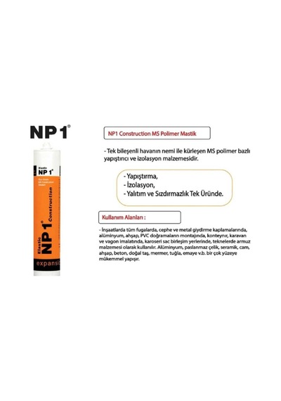 Np1 Ms Pro Polimer Silikon İzolasyon Güçlü Yapıştırıcı Gri