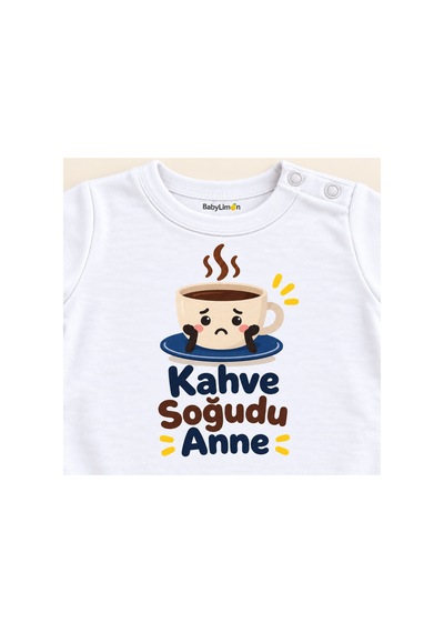 Babylimon Kahve Soğudu Anne Beyaz Kısa Kollu Çıtçıtlı Bebek Zıbını Beyaz - Kahve Soğudu Anne - 928161966 Beyaz - Kahve Soğudu Anne