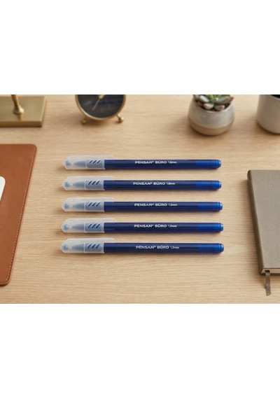 5'li Ekonomik Set Pensan Büro Tükenmez Kalem 1.0 Mm Mavi